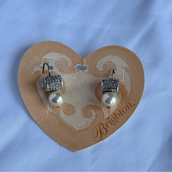 RETIRED Brighton “MERIDIAN” Pearl and Silver Necklace Earrings Set - Picture 3 of 6